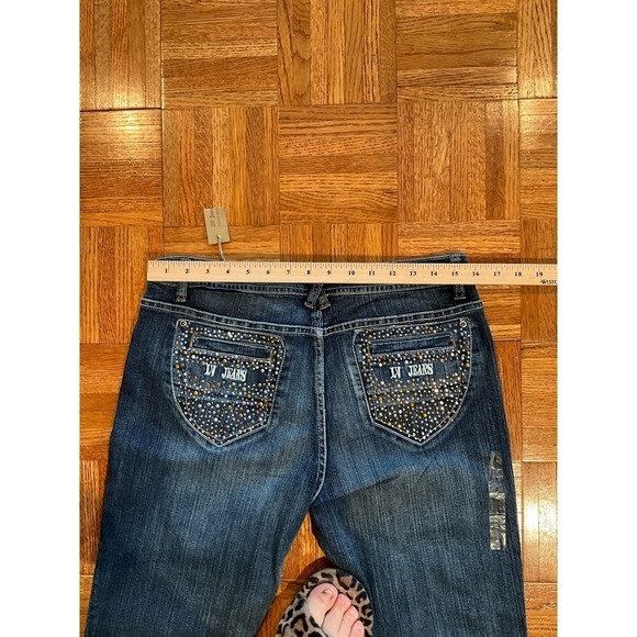 LV Jeanswear Jeans Women Size 15/16 Black Denim Bootcut leg Mid Rise Ramie Blend - Picture 6 of 6